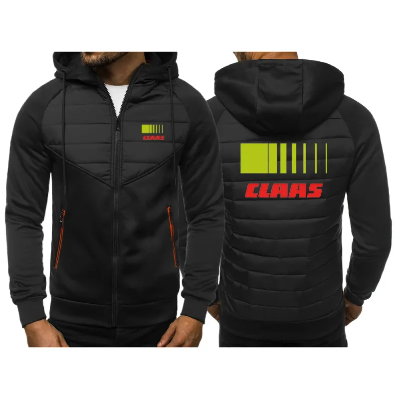Claas 2024 BAGONG Estilo ng Panlalaking Spring at Autumn Leisure Fashion Jacket na Tatlong Kulay na Stitching Sweatshirt Mga Cotton Kumportableng Tops — image 2