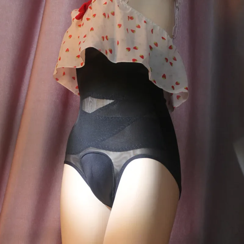 Crossdress för män med hög midja, Transgender Hiding Gaff Trosor, Shaping Trosor Svart/Hudfärg, M XL Storlekar — image 10