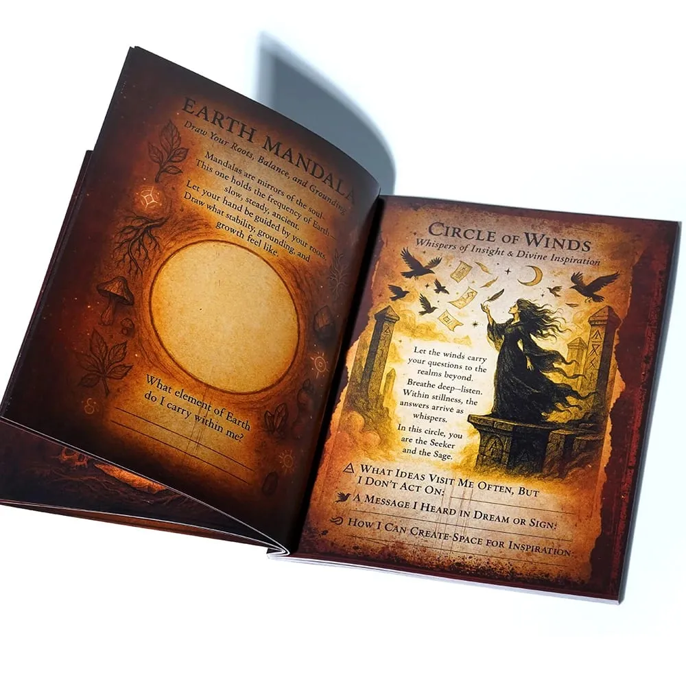 The Sacred Labyrinth a Witch's Self-Discovery Codex Explore 74 Pages of Mystieal Self-Diseovery Shadow Work Grimoire Growth Work — image 3