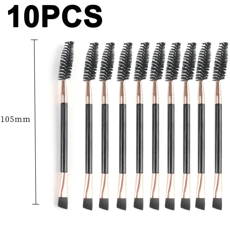 Double-headed Angled Eyebrow Brush Eyelash Comb Professional Makeup Brushes for Brow Eyelash Extension High Quality Eye Brushes — image 9