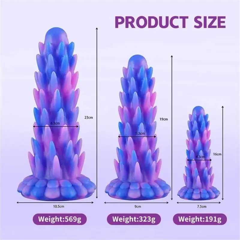 Sex Toys Monster Dildo Fantasy Huge Silicone Butt Plug For Women And Men 3 Size Prostate Massager Sex Toy For Adults Luminous 18 — image 6