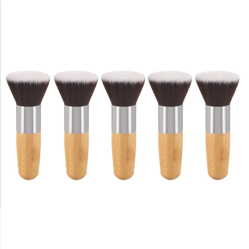 Bamboo Handle Foundation Brush Loose Powder Makeup Brushes Blush Contour Liquid Foundation Cream Professional Face Beauty Tools — image 13