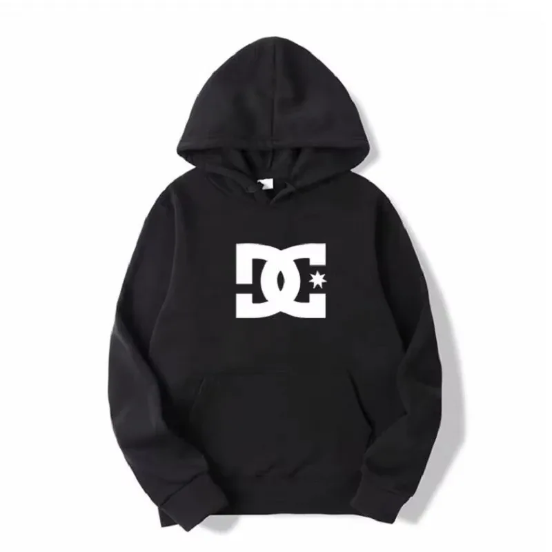 DC Letter Luvtröja för män Mode för män och kvinnor Enkel långärmad tröja Höst och vinter Street Trend Stor Gym Hoodie