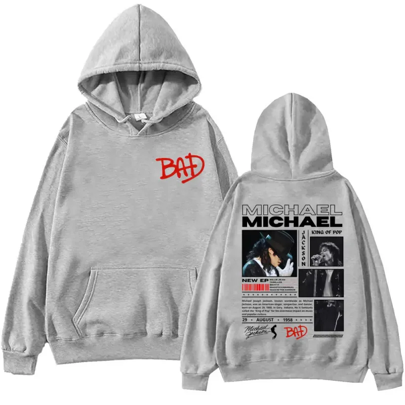 90's Rock Singer Michael Jackson Merch Hoodies Fashion Vintage Hooded Sweatshirts Men Women Casual Loose Pullovers Streetwear — image 12