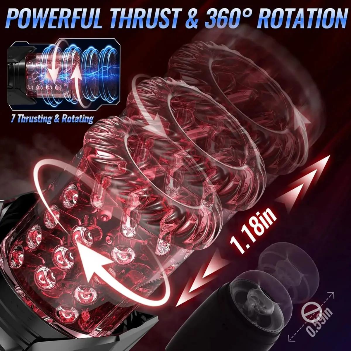 Automatic Male Masturbator APP Controlled 7 Modes Vibrating Pocket Pussy Realistic 3D Texture Tight Stroker Blowjob Pro Sex Toy — image 3
