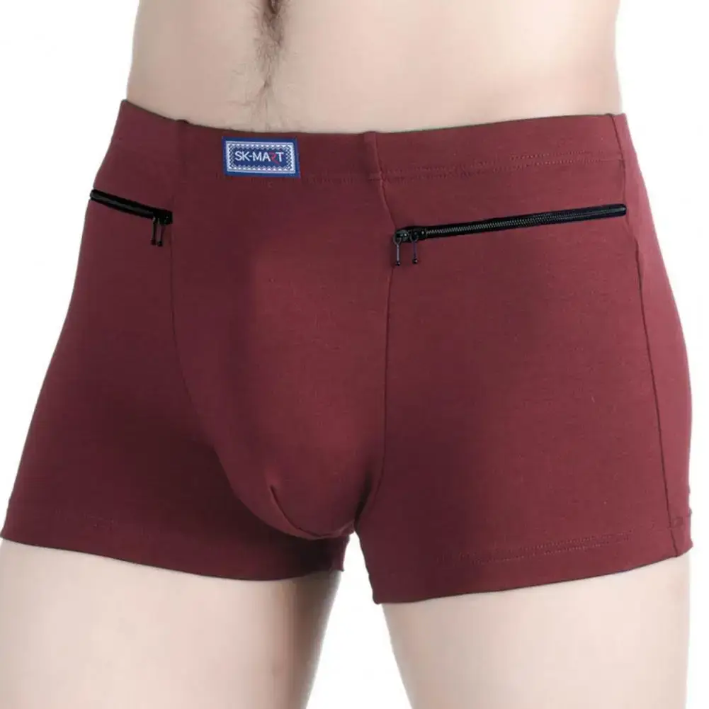 Bolsos masculinos roupa interior anti-roubo cuecas boxer sem costura elástica calcinha masculina de algodão u-bump shorts masculinos roupa diária — image 11