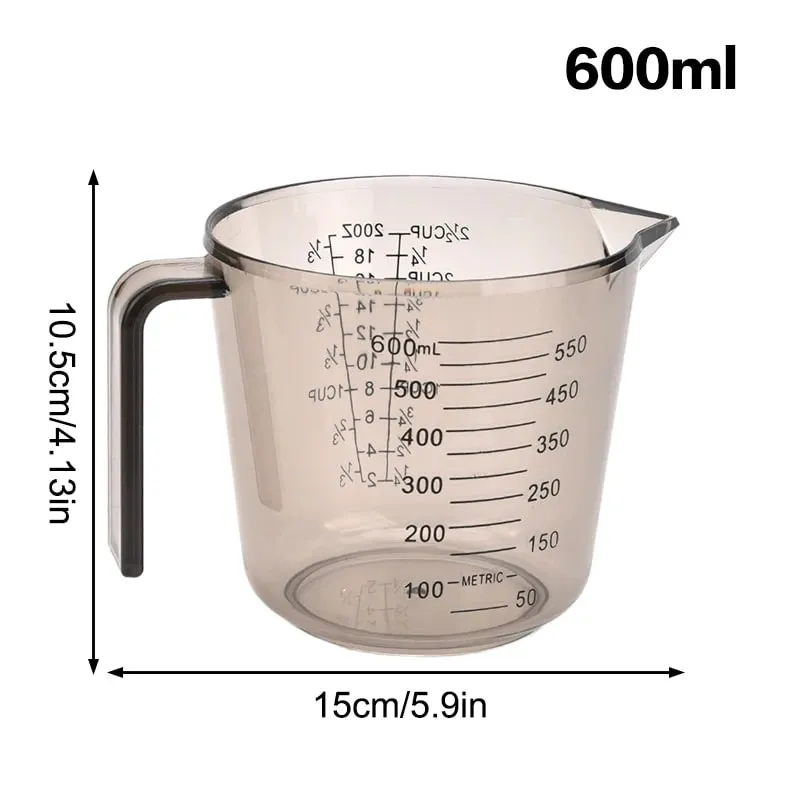 1 Pcs Baking Liquid Measuring Cups PS Scale Cup Plastic Measuring Volume Beaker Kitchen Baking Tools 150/300/600/1000ml — image 9