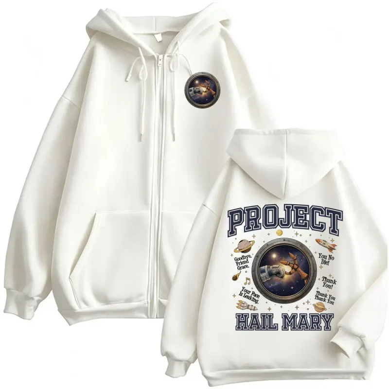 Project Hail Mary Sweatshirts Jacket Coats Rocky Jazz Hands Amaze Zip Up Hoodies Lalaki Babae Fashion High Quality Zipper Pullover — image 6