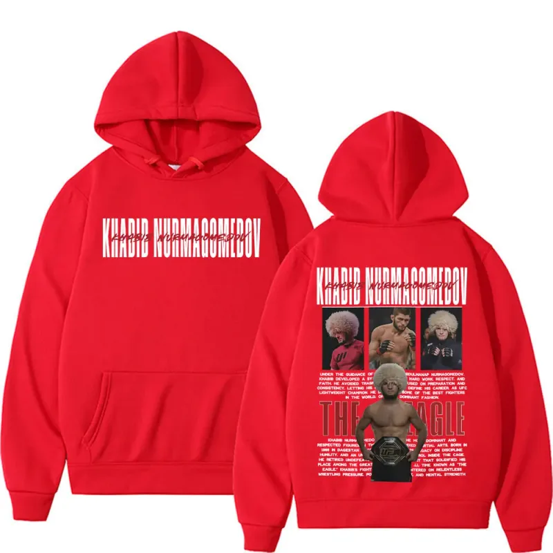 Khabib Nurmagomedov A ÁGUIA Merch Moletom Roupas Masculinas Harajuku Clássico Oversized Hoodies Lã de Alta Qualidade Aconchegante Moletom Com Capuz — image 11