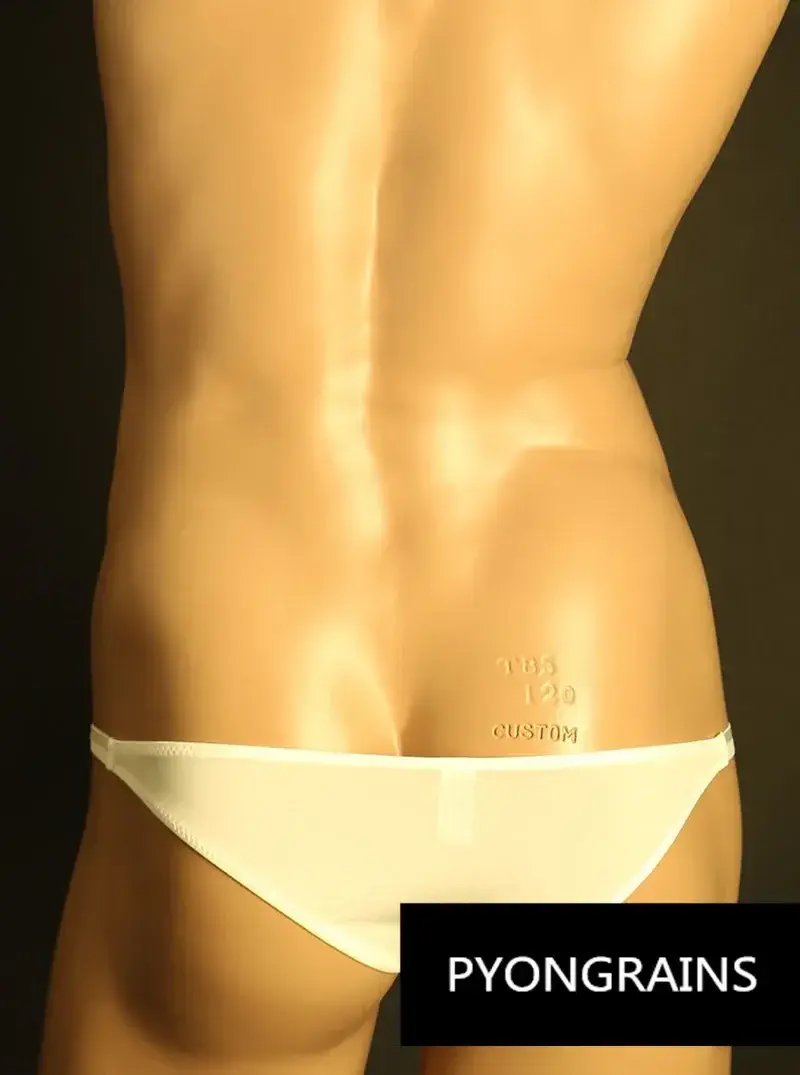 Men Adjustable Metal O-Ring Double Thin Strap Bikini Briefs Low Rise Silky Ice Silk 3D U Convex Pouch Sexy Male Underwear — image 18