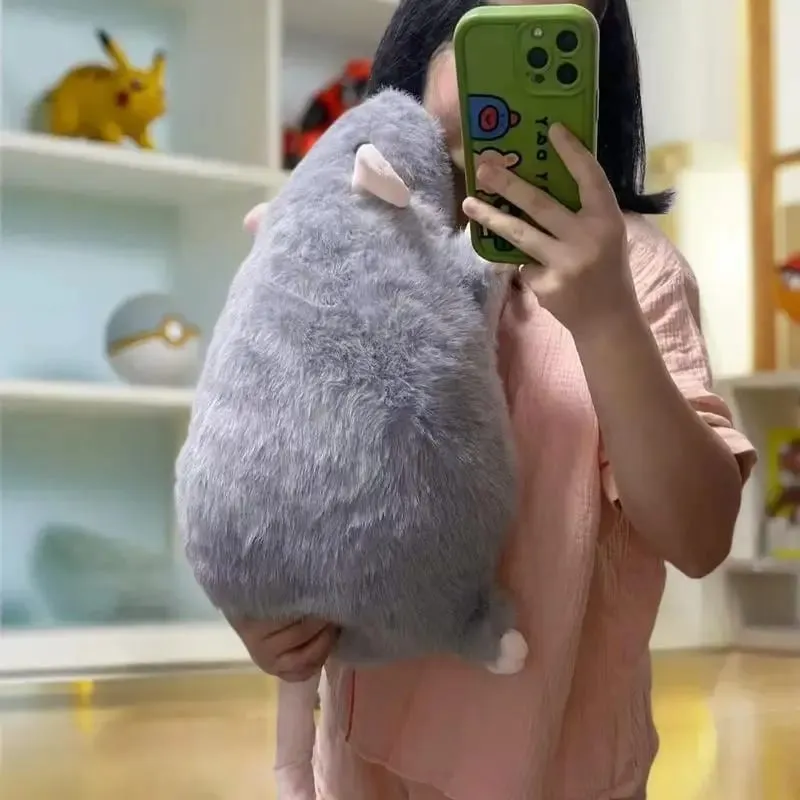 35/50/90cm Cartoon Flower Branch Rat Soft Oversized Animal Figure Cute Simulation Big Mouse Plush Toy Pillow Birthday Gift