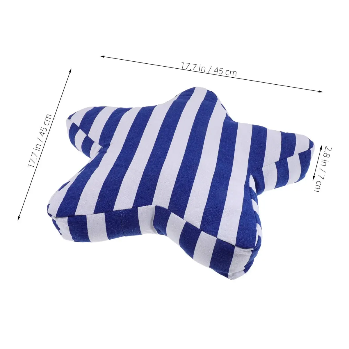 Striped Nautical Star Pillow Mediterranean Style Canvas Star Cushion for Sofa Bed Outdoor Coastal Home Decor Accent Pillow — image 2