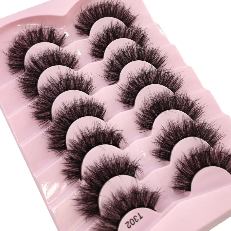 Fluffy Lashes Mink False EyelashesThick Cat Eye Makeup Long Natural Volume 3d Eyelashes Extension Wholesale Mink Eyelashes — image 19
