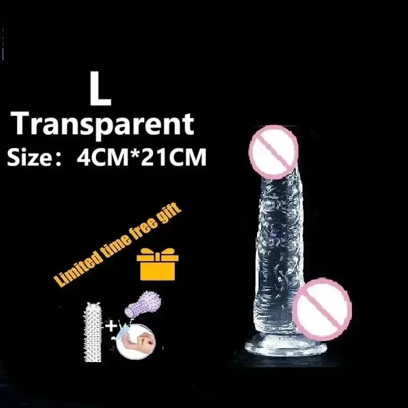 Transparent Realistic Dildo Strong Suction Cup Adult Sex Toys for Women Gay Anal Masturbation Realistic Dick Sex Toys Big Dick18 — image 10