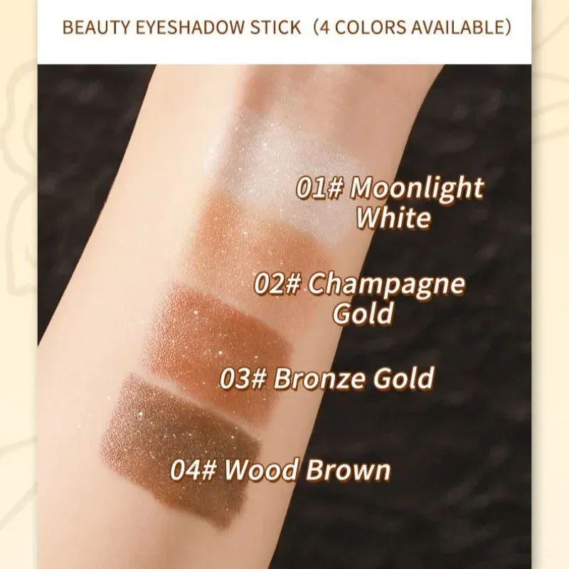 Double Head Waterproof Eyeshadow Sticks Long Lasting High Pigmented Shimmer Glitter Neutral Brown Eyeshadow Pencil Crayon Makeup