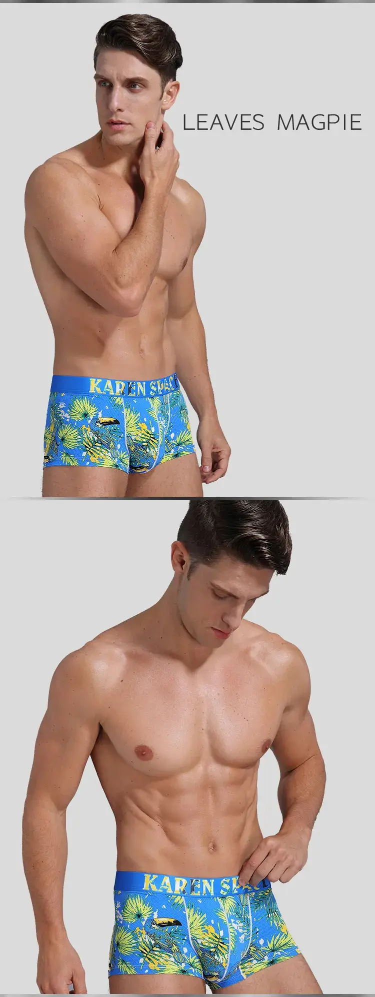 Atmungsaktive Herren-Boxershorts mit Eisseide-Aufdruck, modische Herrenhöschen, bequem, Calzoncillo Hombre — image 7