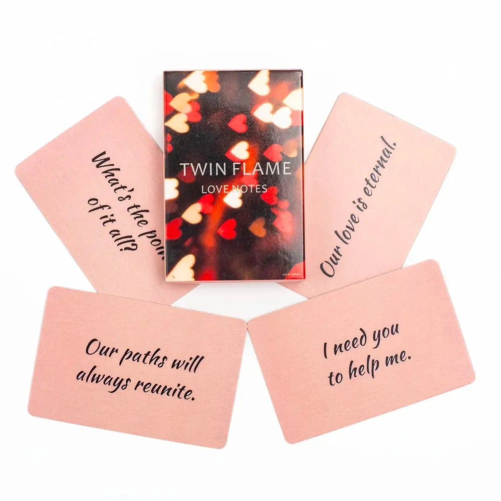 45pcs Twin Flame Love Notes Oracle Cards - 10.3×6cm Fortune Telling Deck Relationship Insights Table Board Game for Parties — image 1