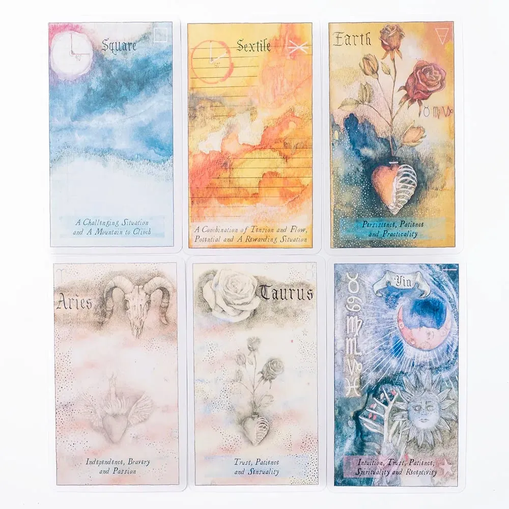 Corpos celestiais 51 peças baralho de cartas astrologia oracle para adivinhação do destino e adivinhação 10.4x6.1cm jogo de tabuleiro para festa divertida — image 5