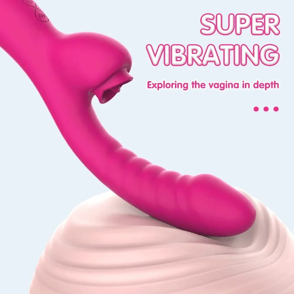 Dildo Vagina Massage Wand G-Spo Licking Clitoral Vibrator Female Sex Toy Clitoris Stimulate Tongue Vibrator Adult Women Sex Toy — image 4