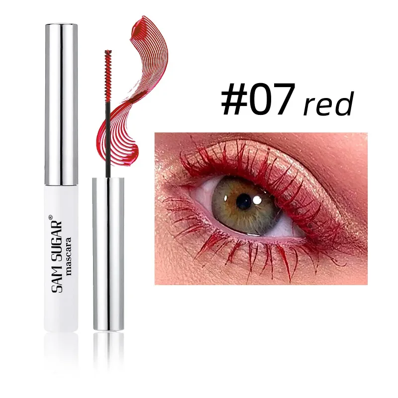 Färgglad Slender Mascara Vattenfast Snabbtorkande Curling Ögonfransar Flerfärgade Fransar Makeup Långvarig Blågrön Kosmetika — image 9