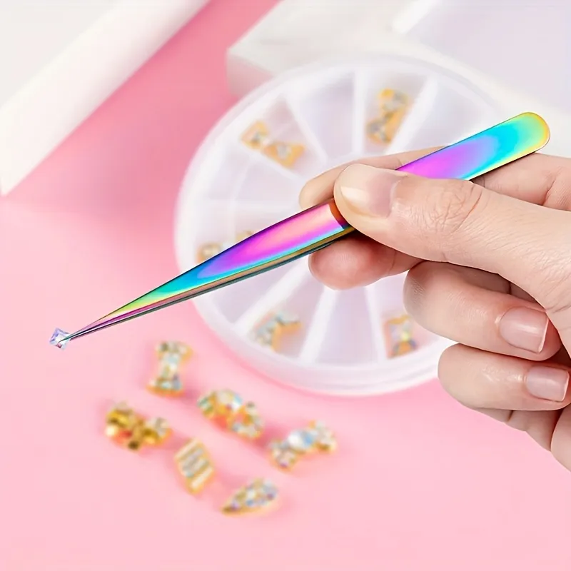 3 Pcs Set Stainless Steel Eyelash Tweezers Set Multi-Functional Makeup Tool Eyelash Tweezer Hair Removal Tweezer Pointed Tweezer — image 7