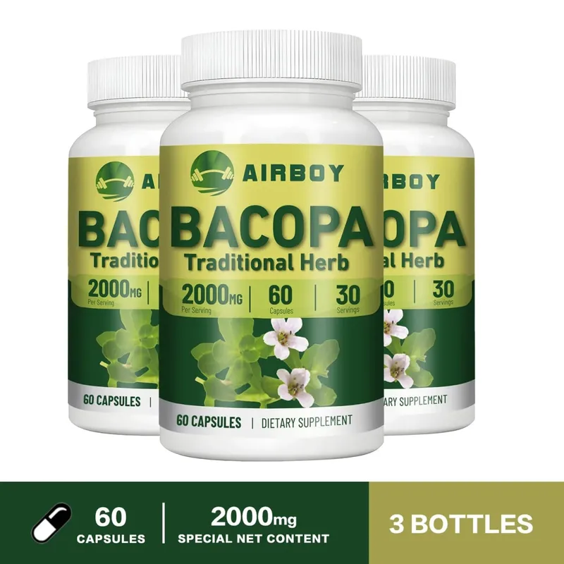 תמצית Bacopa Monnieri - עוזרת לחשיבה ברורה ומשפרת זיכרון עיכוב הזדקנות תוספי תזונה — image 11