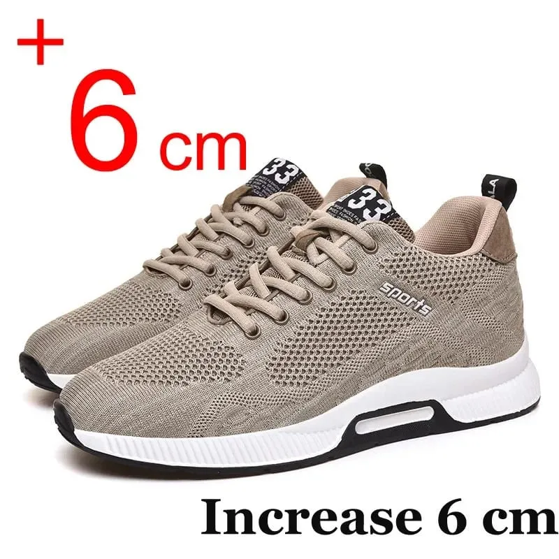 Men Increase Insole 6CM Sports Casual Height Shoes 48 Men Sneakers Elevator Shoes Hidden Heels Breathable Heightening Shoes — image 11