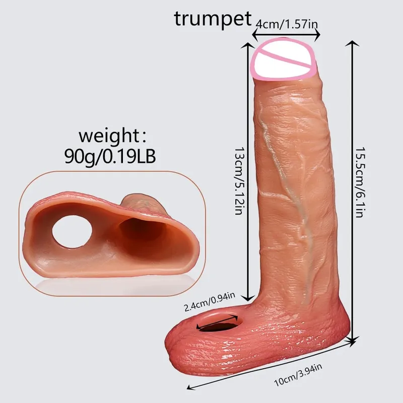 Mga Laruang Sex ng Lalaki na Reusable Realistic Stretchable Silicone Penis Ring Cock Ring Delay Ejaculation Semen Lock Ring Mga Sex Toys para sa Lalaki Penis Sleeve Soft Penis Dildo Locking Ring At Makatotohanang Texture Sheath Cock Ring Penis Angkop Para sa Mga Lalaki Mag-asawa Se — image 9
