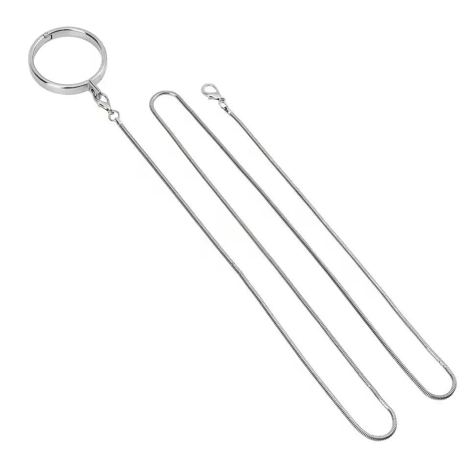 Masculino bola escroto maca metal pênis bloqueio galo anel corrente sm bondage restrição atraso ejaculação bdsm brinquedo sexual para homem — image 1