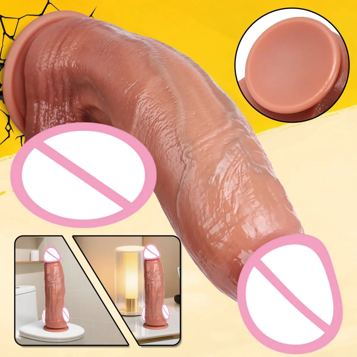 Bend Dildo Realistic סיליקון עבה פין עבה צעצועי מין למבוגרים לנשים אנאלי נרתיק אוננות דילדו עם כוס יניקה דיק לעיסוי — image 6