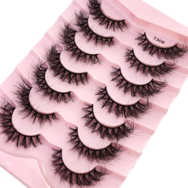 Fluffy Lashes Mink False EyelashesThick Cat Eye Makeup Long Natural Volume 3d Eyelashes Extension Wholesale Mink Eyelashes — image 29