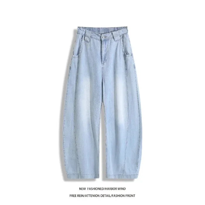 Man Pants Mens Jeans Summer New High Street Fashion Casual Thin Ice Silk Curved Blade Trousers For Men — image 11