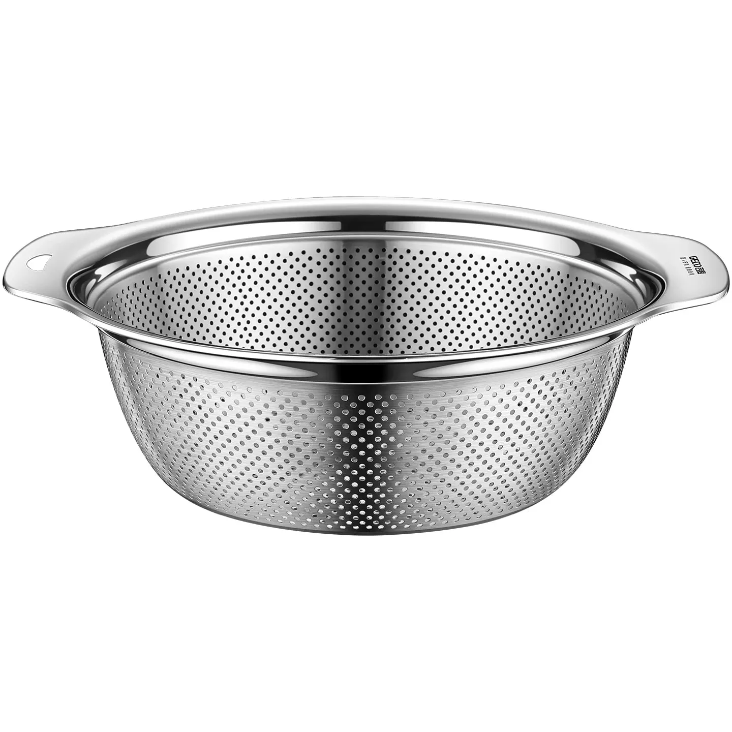 LFGB Certification 304 Stainless Steel Kitchen Washing Drainage Basin 23cm~31cm Diameter Colander with Dense Small Holes — image 1