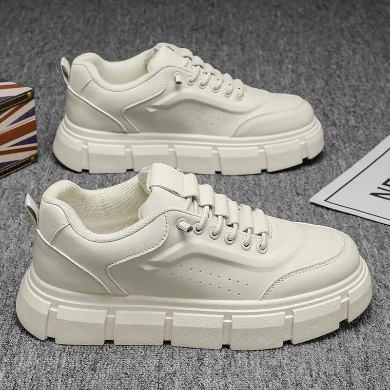 New Casual Shoes for Men 2025 Men's Oxford Shoes Retro Luxury Leather Shoes Fashion Breathable Sneakers Handmade Platform Boot — image 7