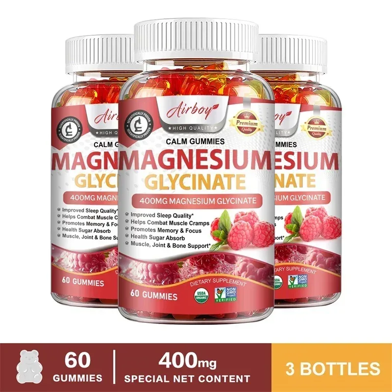 Magnesium Glycinate Gummies - Brain Health Strengthen Muscles and Bones Improve Sleep Relax Nerves — image 11