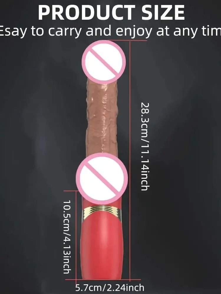 Realistic Thrusting Dildo Vibrator for Women with Heating And Telescopic Function Anal Vagina Stimulator Couples Sex Toy