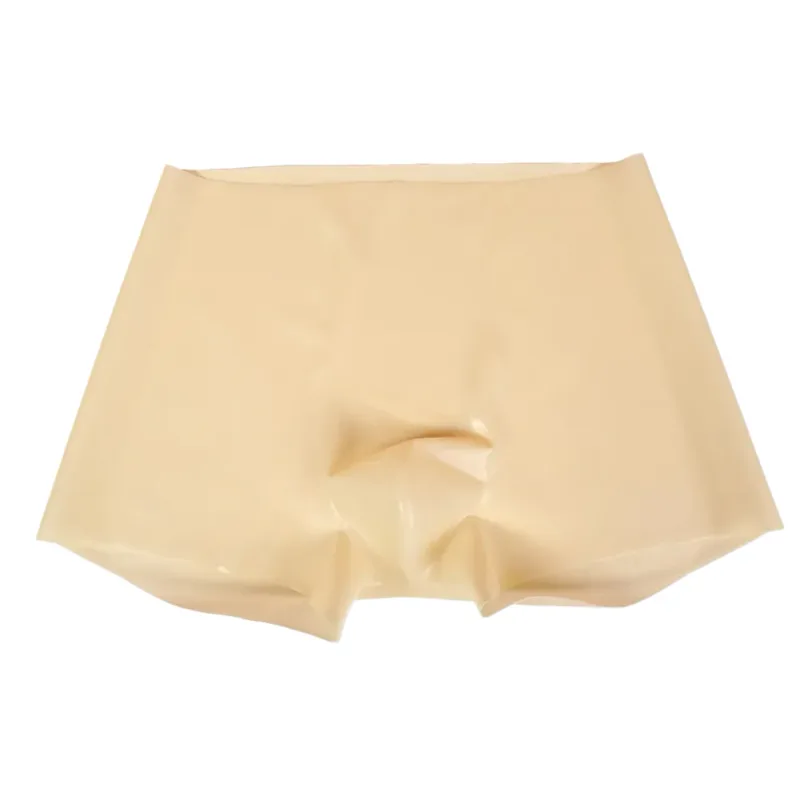Mens Latex Boxer Briefs Underpants See-Through Rubber Safety Panties Low Waist Seamless Underwear for Sensory Appeal — image 10