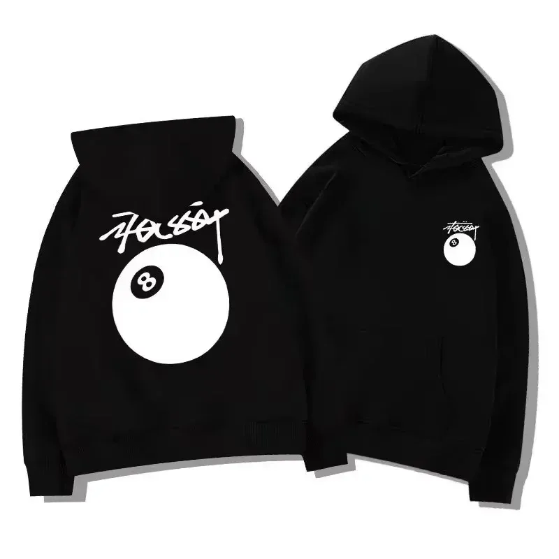 Bagong billiard print na kalye sa taglagas at taglamig na warm hooded sportswear soft casual top mataas na kalidad na kumportableng damit — image 1