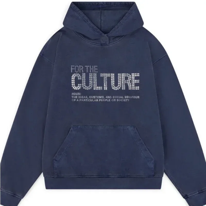 Vintage Men Monogrammed Applique Print Style Y2k Slouchy Loose New Fashion Couple Hoodie Tracksuit Streetwear Street sa Winter
