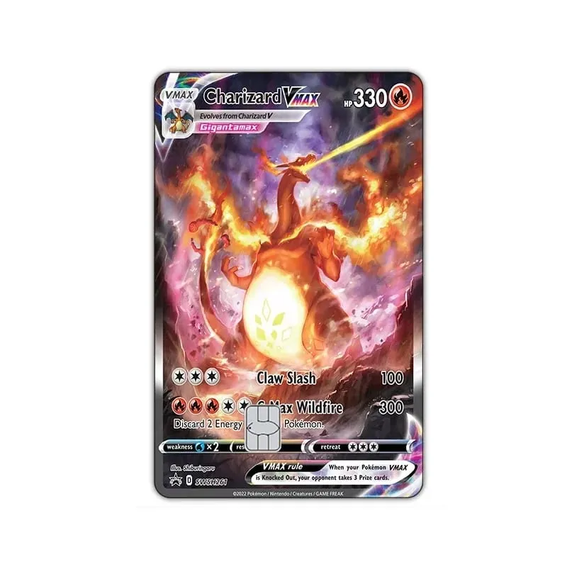 Credit Card Skin Sticker Anti-degaussing Anime Charizard Stickers for VISA JCB MasterCard and Other IC Cards
