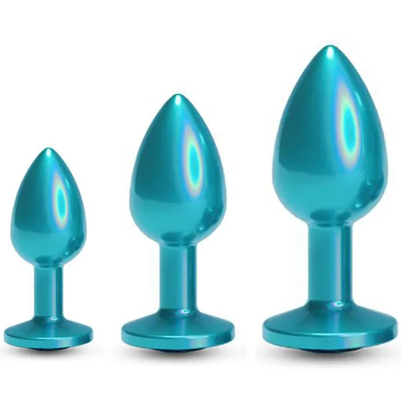Colorful Small Medium Large Anal Plug Set Metal Anal Beads Butt Plug Jewelry Insert Sex Toy For Female Male — image 5