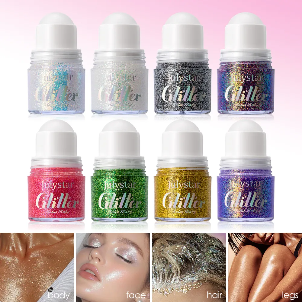 Rolando lantejoulas glitter gel rosto pintura corporal brilhante líquido verde branco pérola brilho sombra de olho iluminar palco maquiagem decoração — image 4