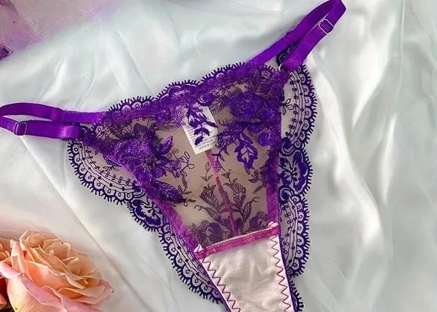 Conjunto Lencería Bordado Floral Transparente Aro Rejilla Copa Fina Sujetador Push Up Estilo Puro Deseo Ropa Interior Mujer S-XL — image 11
