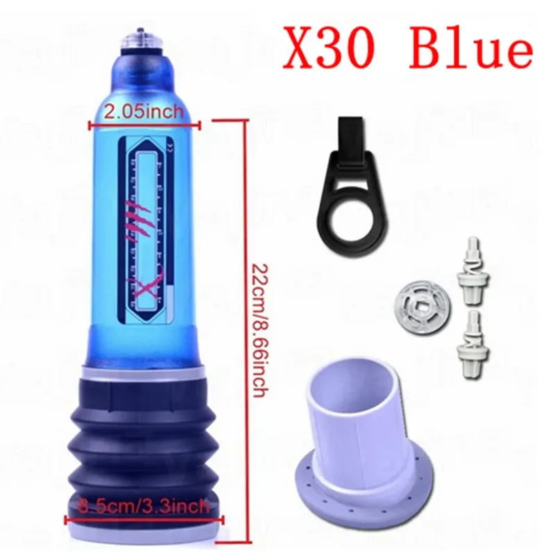 Hydrotherapy X20 X30 X40 Penis Pump Penis Enlargement Enhancer Water Spa Vacuum Pump For Men Penis Extender Sex Toys For Men