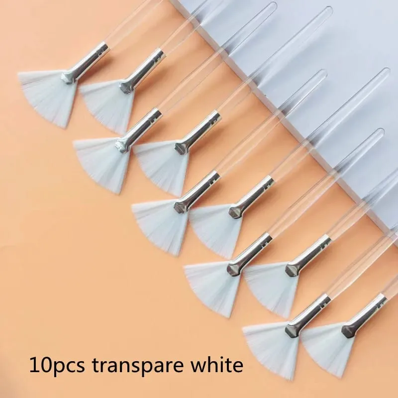 5/10pcs Fan Shape Foundation Makeup Brushes Multifunctional Facial Mask Brush Essential Oil Women Beauty Makeup Tools Brush — image 9