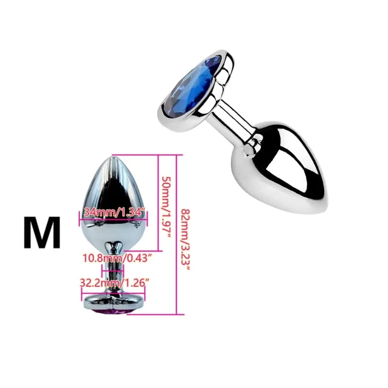 Heart Shaped Metal Anal Plug Butt Plug 6 Colors S/M/L Sizes Unisex Adult Sex Toys for Men Women Anal Massager Pleasure Toy — image 18