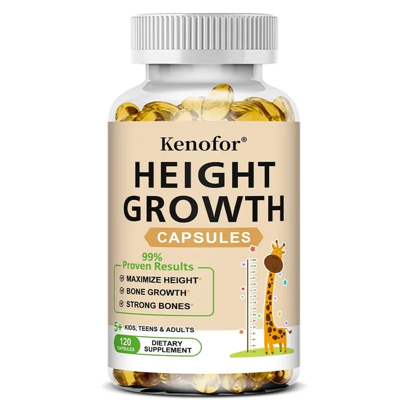 Height Growth Capsules - With Vitamins and Calcium - Increase Bone Strength Promotes Growth Adults Children — image 8