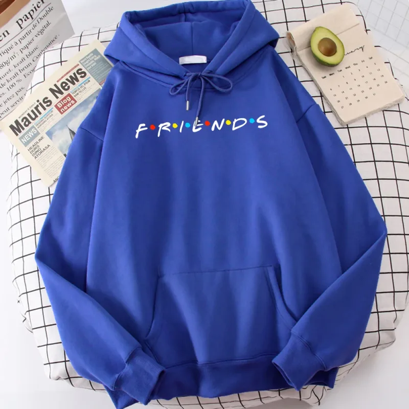 Sitcom Movie Friends Tryckt Luvtröja för män Koreansk fleecetröja Enkel Crewneck Hooded Street Oversize Höst Herrkläder — image 13