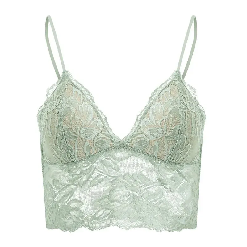 Women's French Thin Lace Wireless Set Strapless Triangle Cup Slim Invisible Bra Perfect for Big Bust To Look Smaller Daily S-xl — image 4