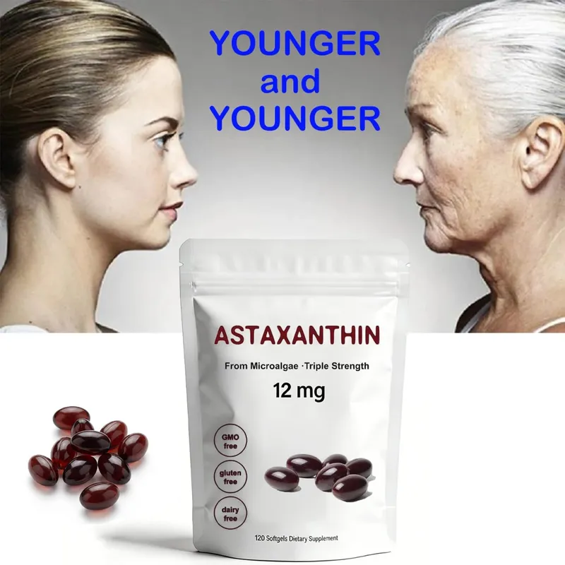 Astaxanthin 12mg Antioxidant Supplement Softgels for Women Men Premium Triple Strength Formula | Non-GMO Gluten Free No Soy — image 2